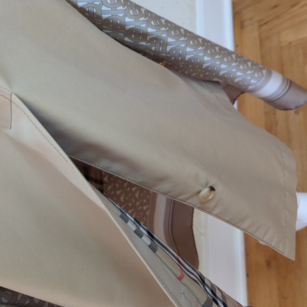 Burberry Runway Collection Pale Honey Scarf-Layer Trench Coat Size 6 - Picture 8 of 17